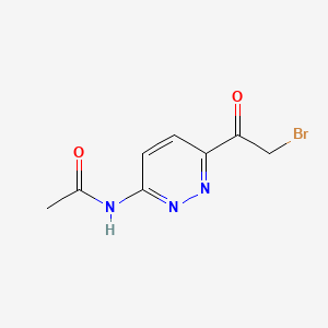 molecular formula C8H8BrN3O2 B580978 N-(6-(2-Bromoacetyl)pyridazin-3-yl)acetamide CAS No. 1313712-11-6