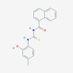 molecular formula C19H16N2O2S B5809796 N-[(2-hydroxy-4-methylphenyl)carbamothioyl]naphthalene-1-carboxamide 