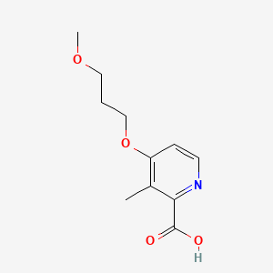 molecular formula C11H15NO4 B580981 4-(3-甲氧基丙氧基)-3-甲基吡啶-2-甲酸 CAS No. 1163685-31-1