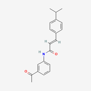molecular formula C20H21NO2 B5809810 (2E)-N-(3-acetylphenyl)-3-[4-(propan-2-yl)phenyl]prop-2-enamide 
