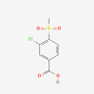 molecular formula C8H7ClO4S B580983 3-Chloro-4-(methylsulfonyl)benzoic acid CAS No. 1197193-45-5