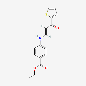 molecular formula C16H15NO3S B5809848 ethyl 4-[[(E)-3-oxo-3-thiophen-2-ylprop-1-enyl]amino]benzoate 