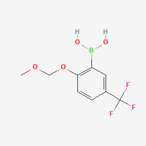 molecular formula C9H10BF3O4 B580985 2-Methoxymethoxy-5-(trifluoromethyl)phenylboronic acid CAS No. 1256355-54-0