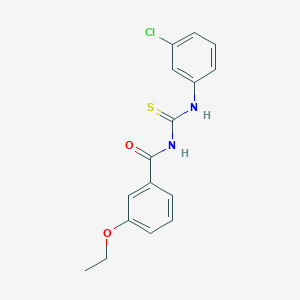 molecular formula C16H15ClN2O2S B5809913 N-[(3-chlorophenyl)carbamothioyl]-3-ethoxybenzamide 