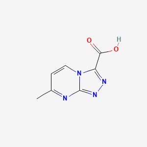 molecular formula C7H6N4O2 B580992 7-甲基[1,2,4]三唑并[4,3-a]嘧啶-3-羧酸 CAS No. 1256643-42-1