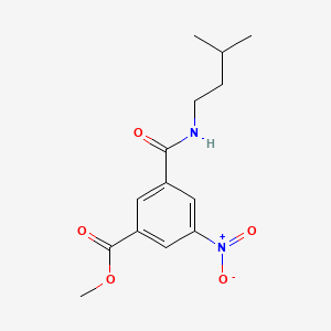 molecular formula C14H18N2O5 B5809959 METHYL 3-[(ISOPENTYLAMINO)CARBONYL]-5-NITROBENZOATE 