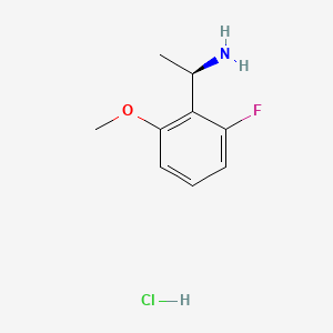 molecular formula C9H13ClFNO B580998 (R)-1-(2-Fluoro-6-methoxyphenyl)ethanamine hydrochloride CAS No. 1212866-82-4