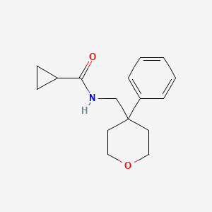 molecular formula C16H21NO2 B5810053 N-((4-phenyltetrahydro-2H-pyran-4-yl)methyl)cyclopropanecarboxamide 