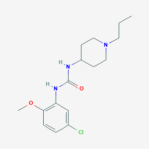molecular formula C16H24ClN3O2 B5810061 N-(5-CHLORO-2-METHOXYPHENYL)-N'-(1-PROPYL-4-PIPERIDYL)UREA 