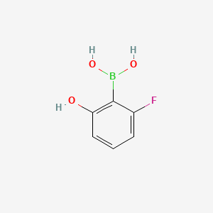 molecular formula C6H6BFO3 B581007 2-Fluoro-6-hydroxyphenylboronic acid CAS No. 1256345-60-4