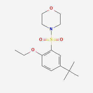 molecular formula C16H25NO4S B5810075 4-(5-Tert-butyl-2-ethoxybenzenesulfonyl)morpholine 