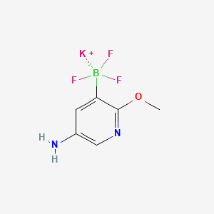 molecular formula C6H7BF3KN2O B581009 Potassium (5-amino-2-methoxypyridin-3-yl)trifluoroborate CAS No. 1245906-65-3