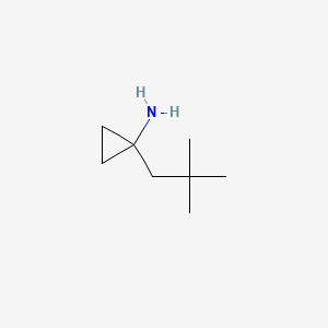 molecular formula C8H17N B581012 1-(2,2-二甲基丙基)环丙胺 CAS No. 1243250-00-1