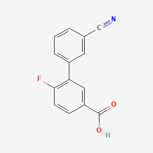 molecular formula C14H8FNO2 B581013 3-(3-Cyanophenyl)-4-fluorobenzoic acid CAS No. 1261977-67-6