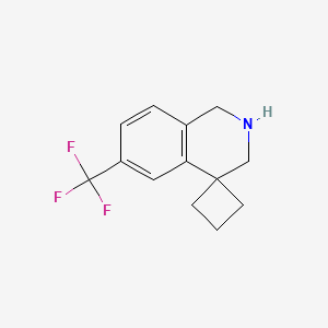 molecular formula C13H14F3N B581014 6'-(Trifluoromethyl)-2',3'-dihydro-1'h-spiro[cyclobutane-1,4'-isoquinoline] CAS No. 1314779-29-7