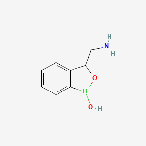 molecular formula C8H10BNO2 B581018 3-(氨甲基)苯并[c][1,2]恶硼杂环-1(3H)-醇 CAS No. 1093644-03-1