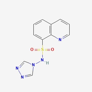 molecular formula C11H9N5O2S B5810217 N-(1,2,4-triazol-4-yl)quinoline-8-sulfonamide 