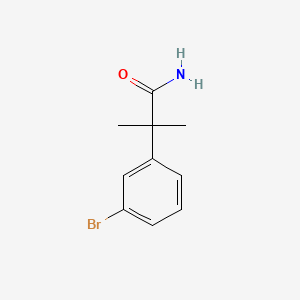 molecular formula C10H12BrNO B581023 2-(3-Bromophenyl)-2-methylpropanamide CAS No. 1215206-60-2
