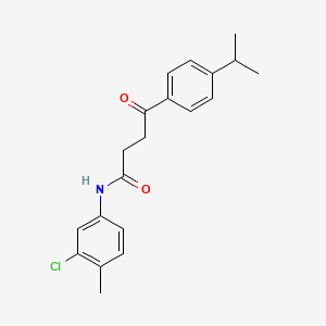 molecular formula C20H22ClNO2 B5810241 N-(3-chloro-4-methylphenyl)-4-oxo-4-(4-propan-2-ylphenyl)butanamide 
