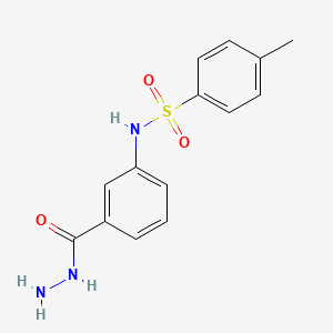 molecular formula C14H15N3O3S B5810248 N-[3-(hydrazinecarbonyl)phenyl]-4-methylbenzenesulfonamide 