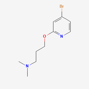 molecular formula C10H15BrN2O B581030 3-((4-Bromopyridin-2-yl)oxy)-N,N-dimethylpropan-1-amine CAS No. 1289045-79-9