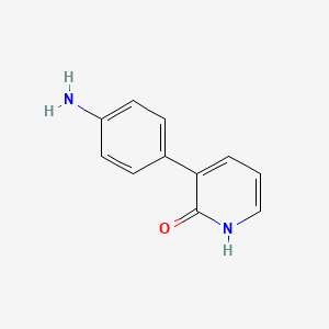 molecular formula C11H10N2O B581034 3-(4-氨基苯基)-1H-吡啶-2-酮 CAS No. 1352318-68-3
