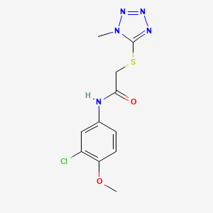 molecular formula C11H12ClN5O2S B5810385 N-(3-chloro-4-methoxyphenyl)-2-[(1-methyl-1H-tetrazol-5-yl)sulfanyl]acetamide 