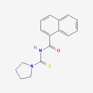 molecular formula C16H16N2OS B5810446 N-(pyrrolidine-1-carbothioyl)naphthalene-1-carboxamide 