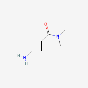 molecular formula C7H14N2O B581047 cis-3-Amino-N,N-dimethylcyclobutanecarboxamide CAS No. 1268521-02-3