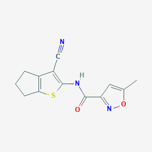 molecular formula C13H11N3O2S B5810494 N-{3-CYANO-4H5H6H-CYCLOPENTA[B]THIOPHEN-2-YL}-5-METHYL-12-OXAZOLE-3-CARBOXAMIDE 