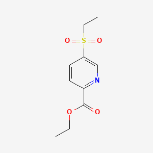 molecular formula C10H13NO4S B581050 Ethyl 5-(Ethylsulfonyl)pyridine-2-carboxylate CAS No. 1314406-40-0