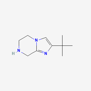 molecular formula C10H17N3 B581054 2-Tert-butyl-5,6,7,8-tetrahydroimidazo[1,2-a]pyrazine CAS No. 1253801-23-8