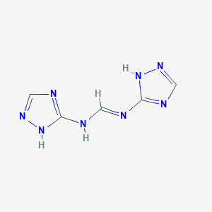 molecular formula C5H6N8 B5810545 N,N'-bis(1H-1,2,4-triazol-5-yl)methanimidamide 