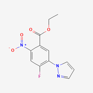 Ethyl 4-Fluoro-2-nitro-5-(1-pyrazolyl)benzoate