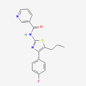 molecular formula C18H16FN3OS B5810632 N-[4-(4-fluorophenyl)-5-propyl-1,3-thiazol-2-yl]pyridine-3-carboxamide 