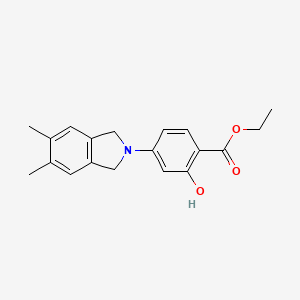 molecular formula C19H21NO3 B5810670 ethyl 4-(5,6-dimethyl-1,3-dihydro-2H-isoindol-2-yl)-2-hydroxybenzoate 