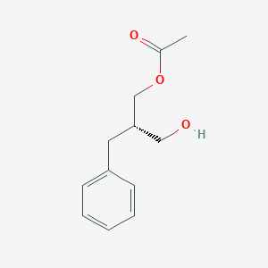 molecular formula C12H16O3 B058108 (S)-3-Acetoxy-2-benzylpropanol CAS No. 110270-52-5