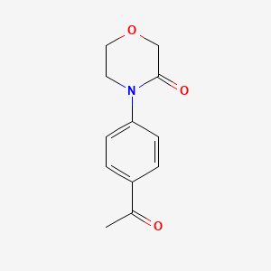 molecular formula C12H13NO3 B581086 4-(4-Acetylphenyl)morpholin-3-one CAS No. 1260803-93-7