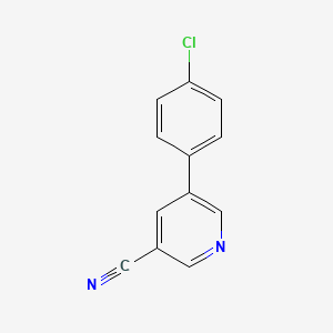 molecular formula C12H7ClN2 B581087 5-(4-Chlorophenyl)nicotinonitrile CAS No. 1267613-64-8
