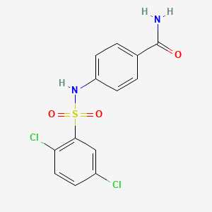 molecular formula C13H10Cl2N2O3S B5810903 4-(2,5-DICHLOROBENZENESULFONAMIDO)BENZAMIDE 