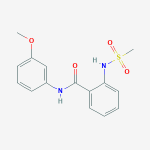 molecular formula C15H16N2O4S B5810914 N-(3-methoxyphenyl)-2-[(methylsulfonyl)amino]benzamide 