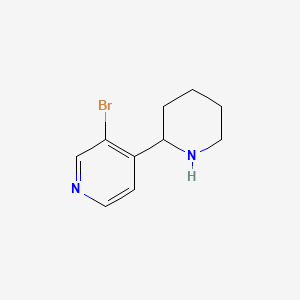 molecular formula C10H13BrN2 B581093 3-Bromo-4-(piperidin-2-yl)pyridine CAS No. 1270362-53-2