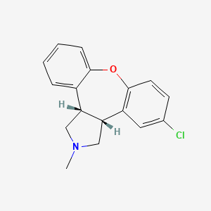 molecular formula C17H16ClNO B581096 cis-5-Chloro-2,3,3a,12b-tetrahydro-2-methyl-1H-dibenz(2,3:6,7)oxepino(4,5-c)pyrrole CAS No. 65621-78-5