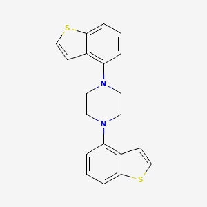 molecular formula C20H18N2S2 B581098 1,4-Bis(benzo[b]thiophen-4-yl)piperazine CAS No. 1420987-86-5