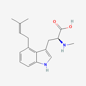 molecular formula C17H22N2O2 B581099 N-甲基-4-二甲基烯丙基色氨酸 CAS No. 75917-16-7