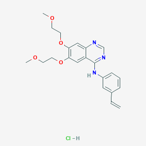 molecular formula C22H26ClN3O4 B058110 6,7-双(2-甲氧基乙氧基)-N-(3-乙烯基苯基)喹唑啉-4-胺盐酸盐 CAS No. 1624294-38-7