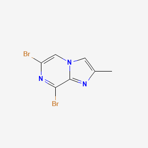 molecular formula C7H5Br2N3 B581101 6,8-Dibromo-2-methylimidazo[1,2-a]pyrazine CAS No. 1208082-91-0