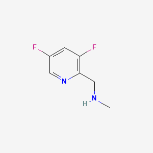 molecular formula C7H8F2N2 B581104 1-(3,5-Difluoropyridin-2-yl)-n-methylmethanamine CAS No. 1199776-49-2