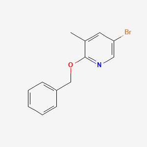 molecular formula C13H12BrNO B581105 2-(Benzyloxy)-5-bromo-3-methylpyridine CAS No. 1289270-73-0