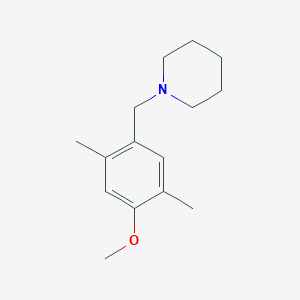 molecular formula C15H23NO B5811071 1-[(4-methoxy-2,5-dimethylphenyl)methyl]piperidine 